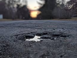 Pavement field photo with surface distress